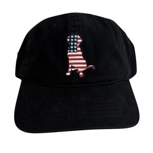NWT Infinity Americana Dog Flag Cap Black Adjustable Dad Hat